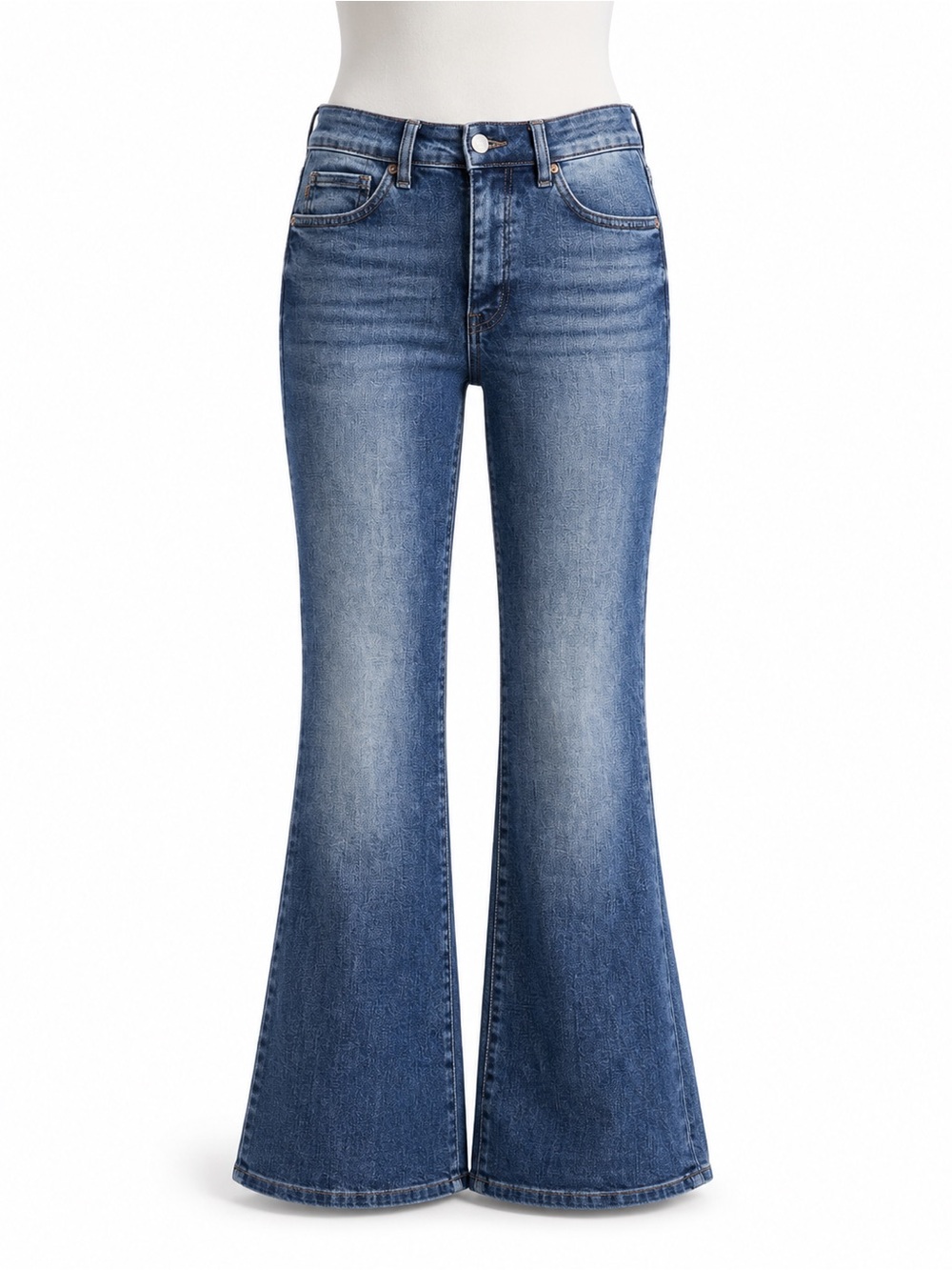 Judy Blue Flare Jeans Womens 5/27 Medium Wash High Rise Stretch Denim